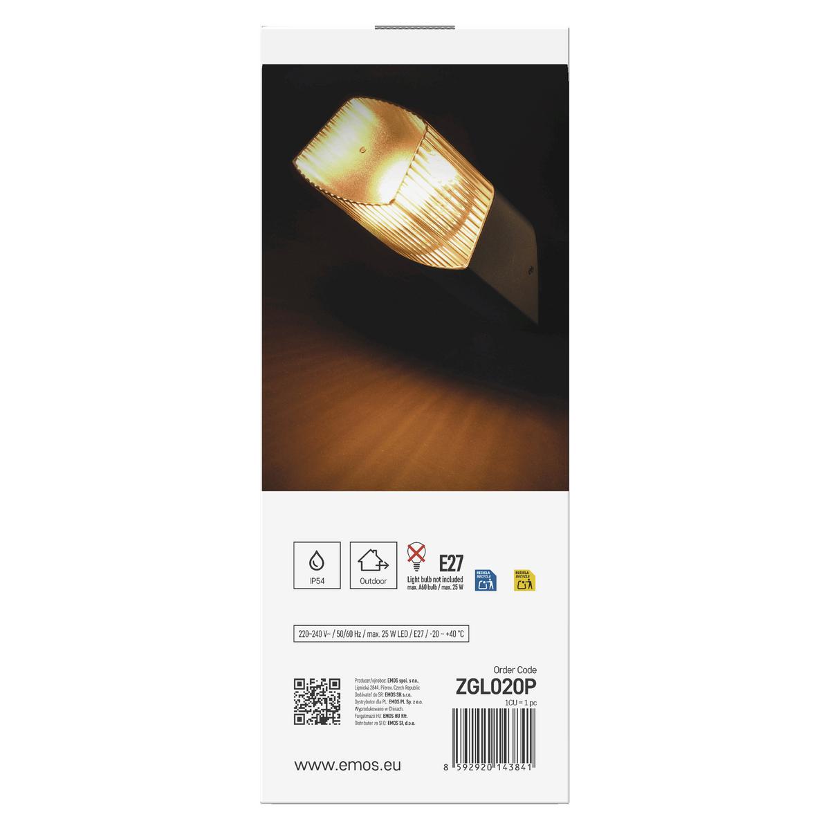 VONKAJŠIE SVIETIDLO LANA - antracitová, Modern, kov/plast