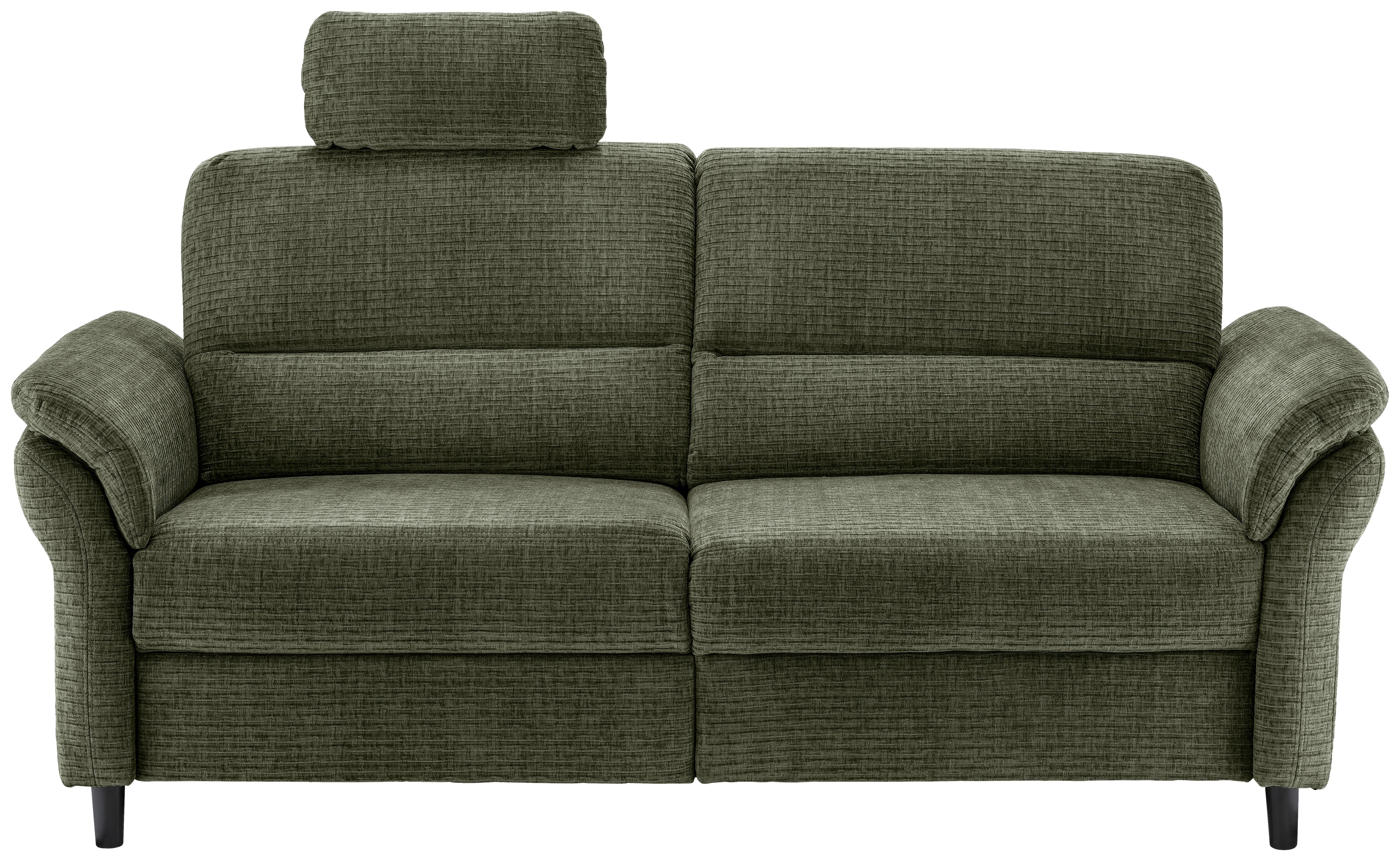 3-Sitzer-Sofa Cavoli, Olivgrün L B: 192 cm - Schwarz/Olivgrün, MODERN, Textil (192/90/89cm) - Livetastic