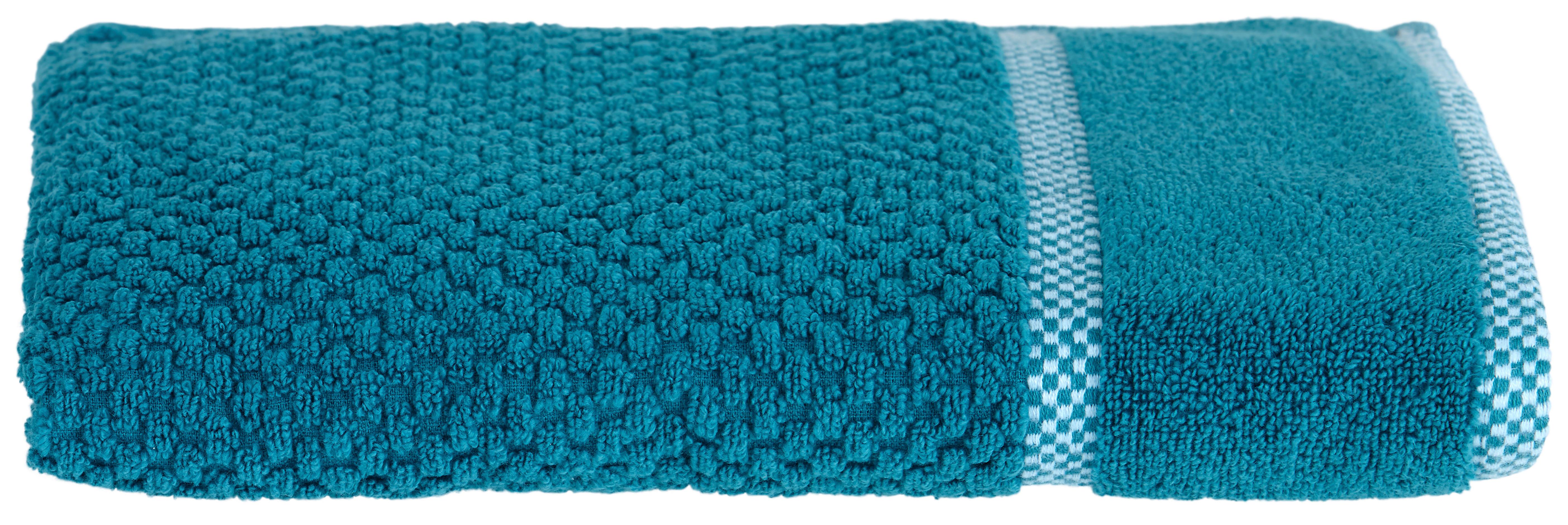 Handtuch Rocky Baumwolle 500 g/M2 Petrol 50x100 cm - Petrol, ROMANTIK / LANDHAUS, Textil (50/100cm) - James Wood