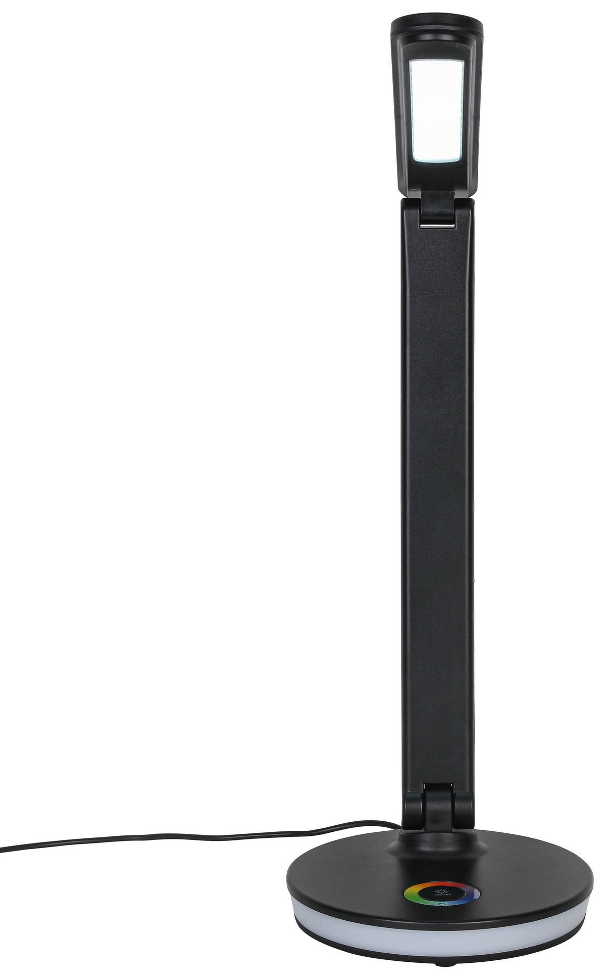 LED-Schreibtischleuchte Luana - Chromfarben/Anthrazit, MODERN, Kunststoff (33/16,5/40cm) - Luca Bessoni