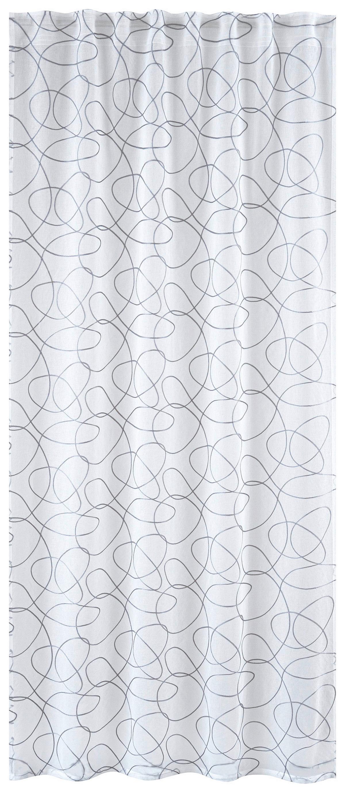 Fertigvorhang Adriane - Anthrazit/Weiß, MODERN, Textil (135/245cm) - Luca Bessoni