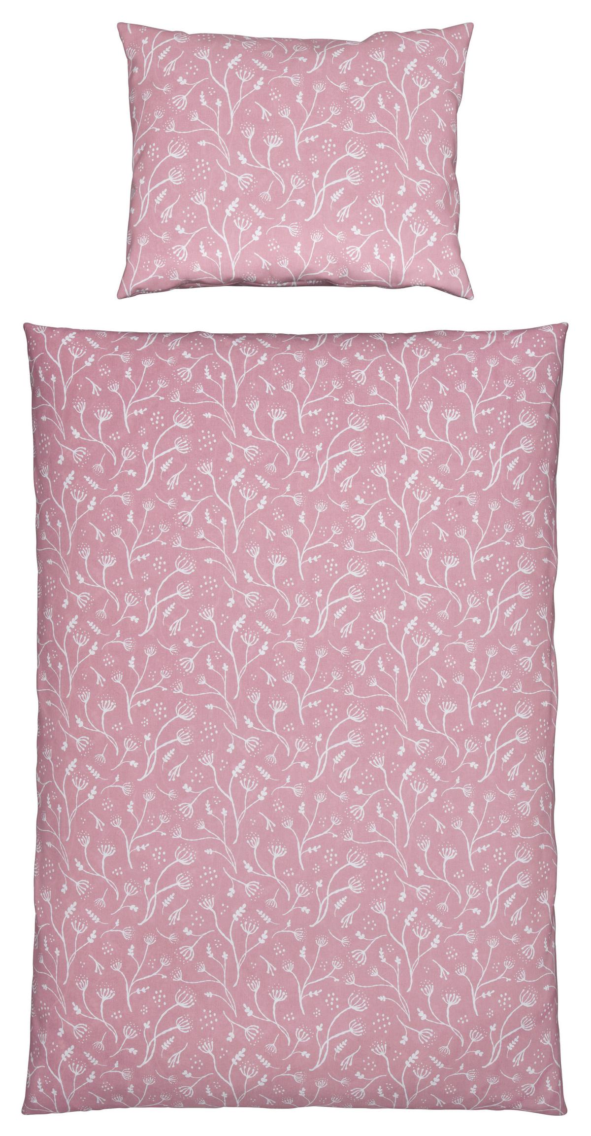 Posteľná bielizeň Frida, 70/90 140/200cm - hnedofialová, Konventionell, textil (140/200cm) - Modern Living