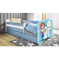 Kinder-/Juniorbett Babydreams Inkl. Matratze 80x160 - Blau/Birkefarben, MODERN, Holz/Holzwerkstoff (80/160cm) - MID.YOU