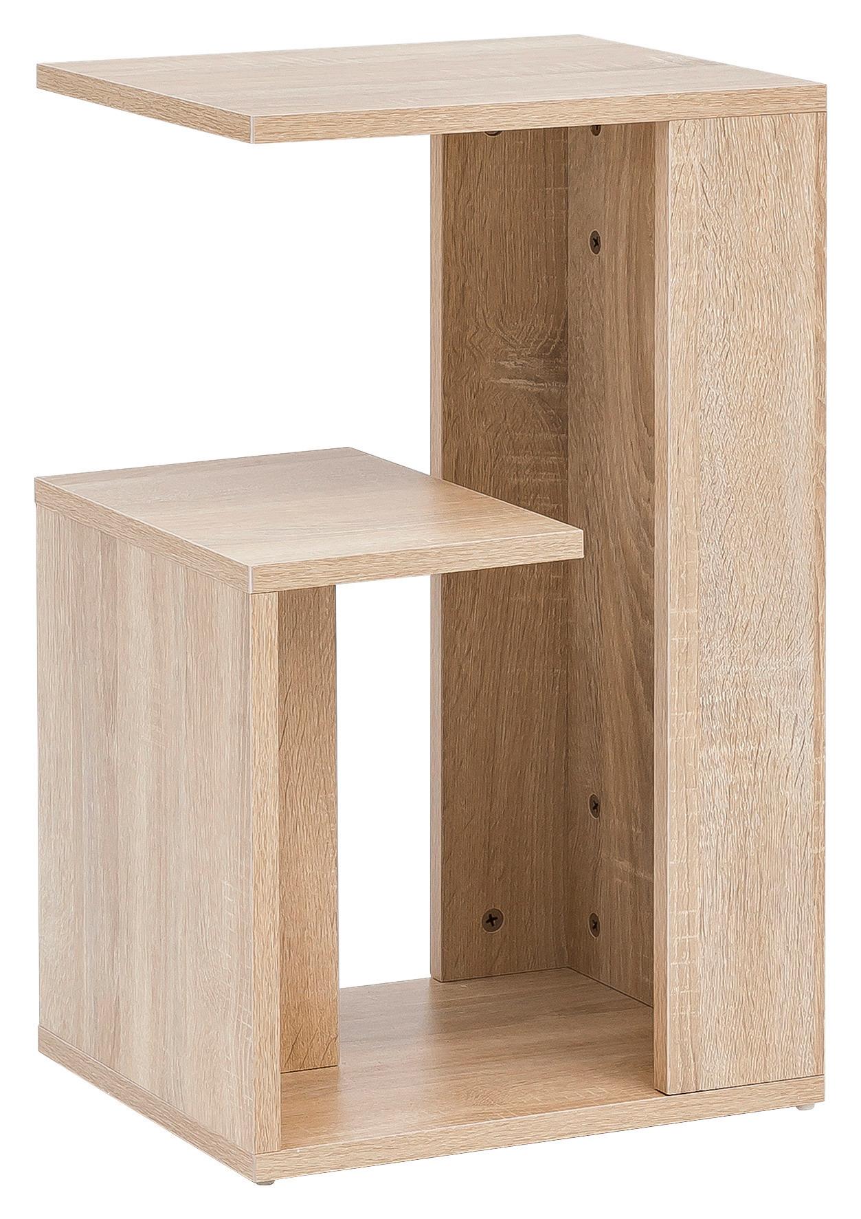 Odkládací stolek Sonoma dub - Sonoma dub, Design, kompozitní dřevo (30/35/61cm) - MID.YOU