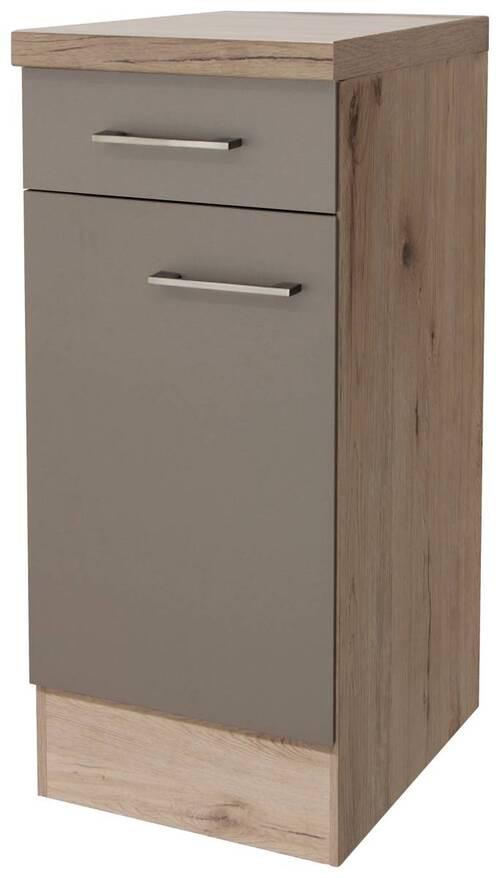 Kuchyňská spodní skříňka Riva Us30 - dub San Remo/šampaňská, Moderní, kov/kompozitní dřevo (30/86/57cm)