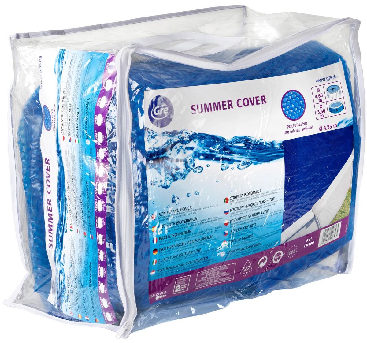 Solarplane Gre Cv450 - Blau, KONVENTIONELL, Kunststoff (455cm) - Gre