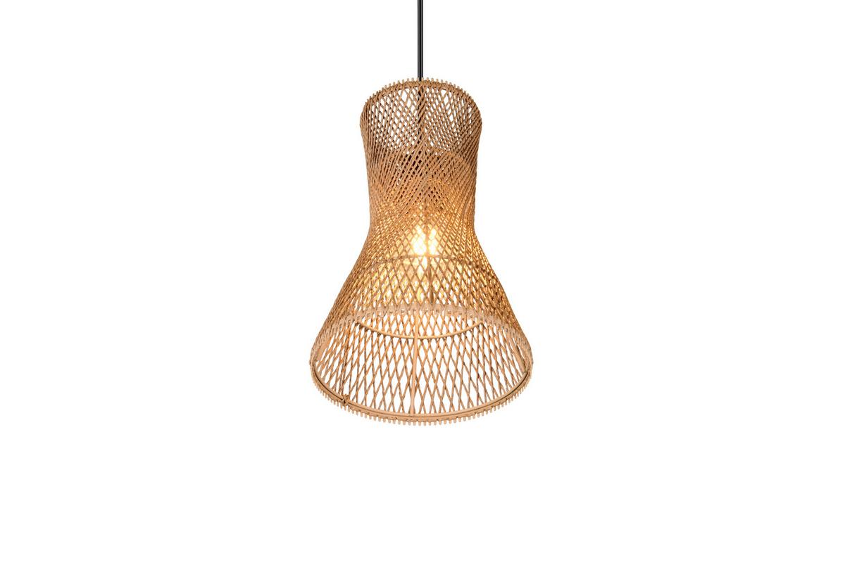 Hängeleuchte Bijou Braun Schwarz D: 20 cm - Schwarz/Braun, LIFESTYLE, Papier (20/150cm)