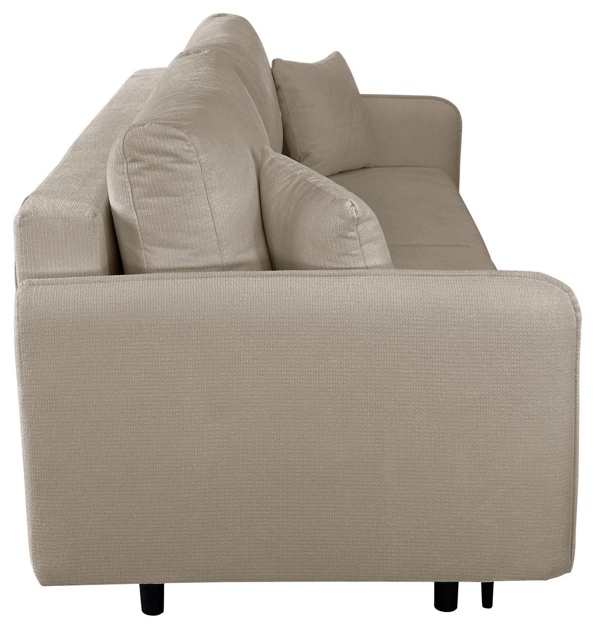 Schlafsofa Carine Mit Bettkasten Braun B: 216 Cm - Schwarz/Weiß, Design, Textil (216/96/102cm) - MID.YOU