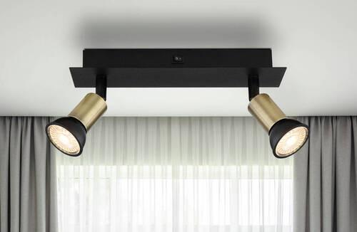 Strahler 57998-2b - Goldfarben/Schwarz, Design, Metall (25/6/9cm) - Globo