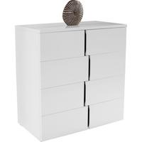 KOMODA SPLIT - čierna/biela, Modern, kompozitné drevo (100/90/42cm)