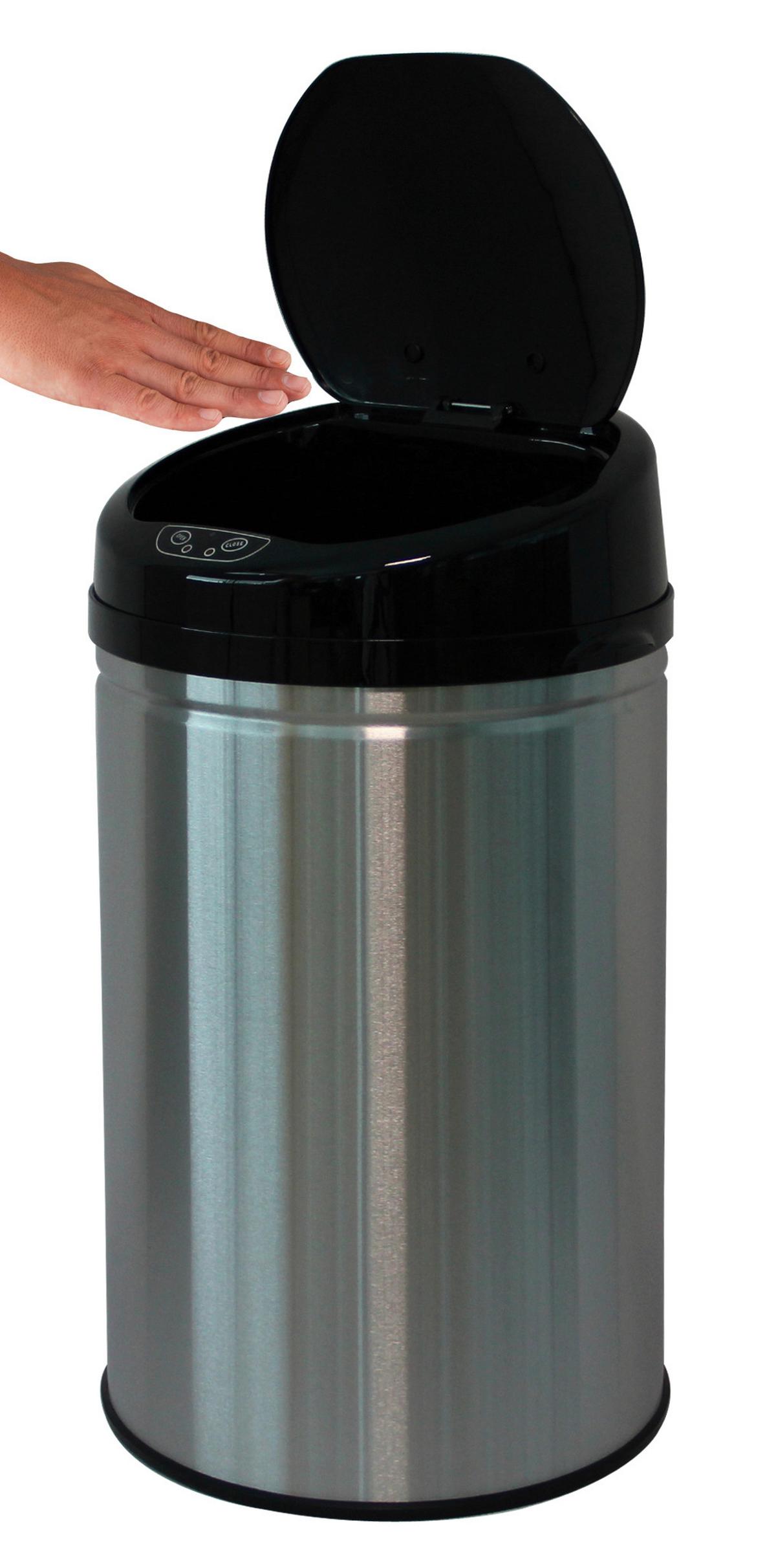 Odpadkový kôš IR SENSOR - INOX BRUSHED - 30L - čierna/strieborná, Trend, kov/plast (31/31/61,5cm) - Echtwerk