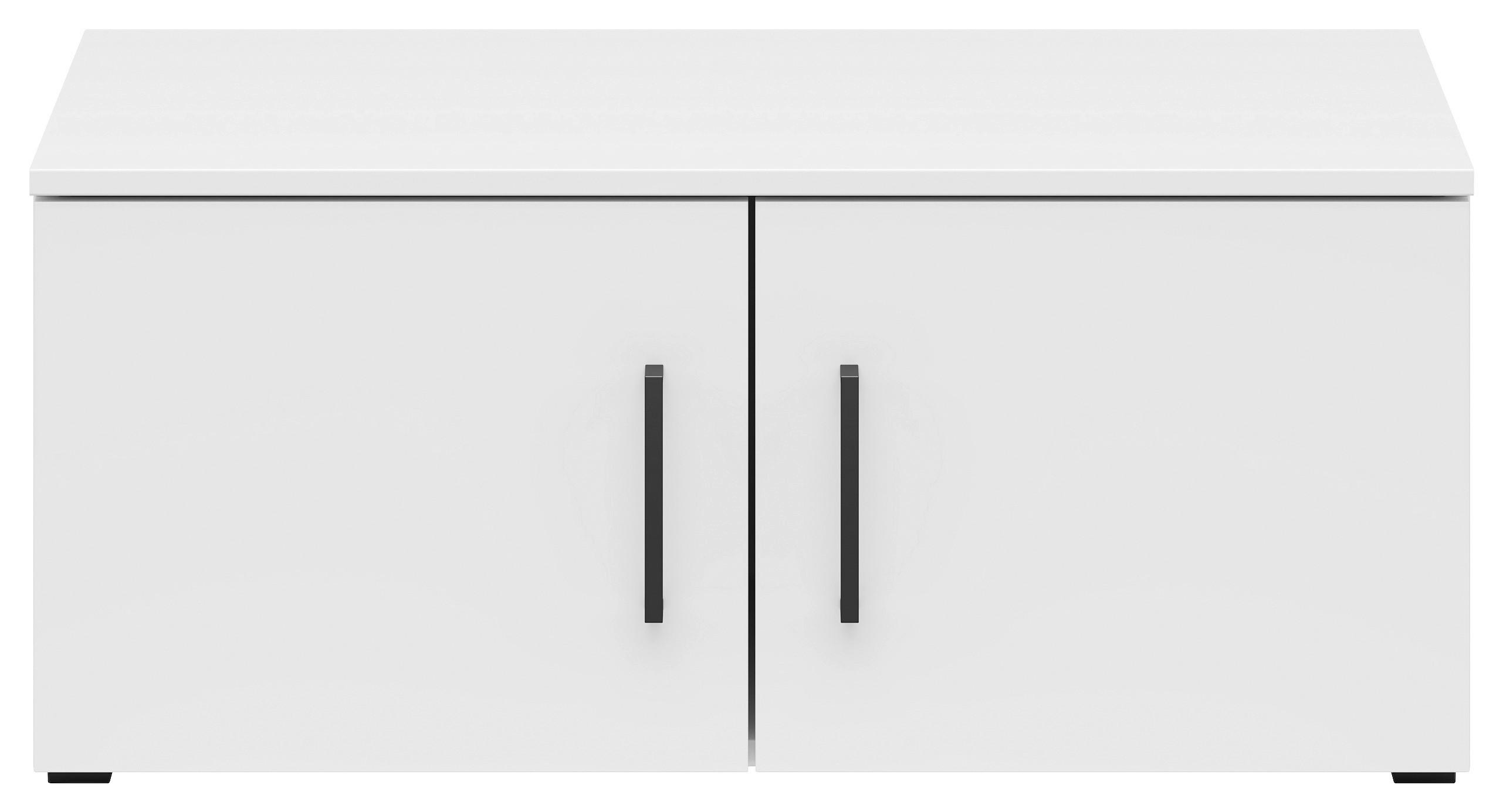 Nadstavec na skriňu Cabinet, š: 80 cm - čierna/biela, Modern, kompozitné drevo/plast (80/35/40cm)