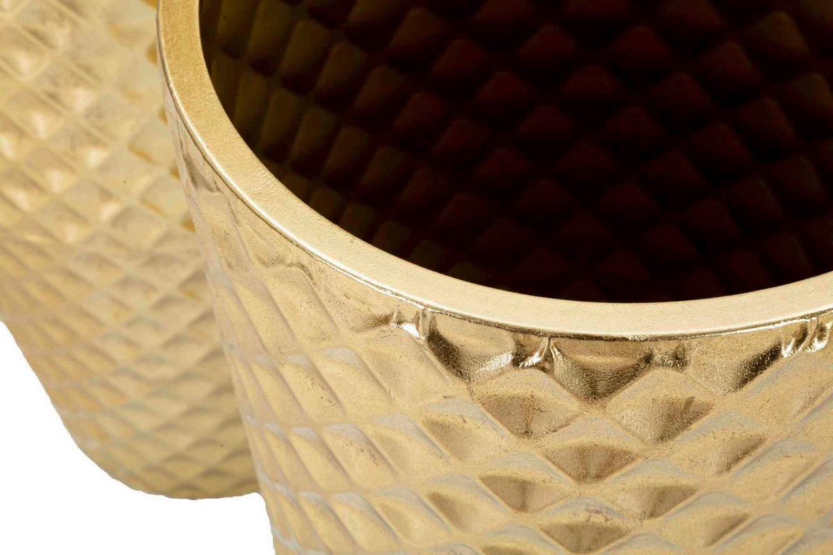 Vase Glotty Set 3 Pcs Goldfarben B: 48 cm - Goldfarben, Basics, Metall (48/110/48cm)