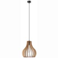 Hängeleuchte Tucci D: 29 cm - Eichefarben/Kernbuche, Natur, Holz (29/120cm)