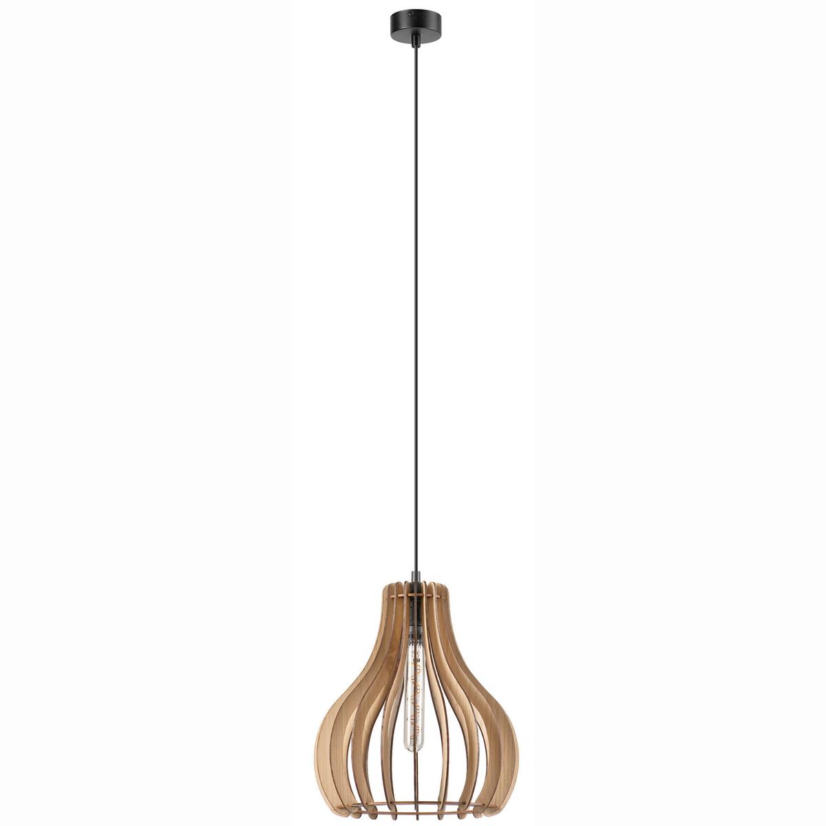 Hängeleuchte Tucci D: 29 cm - Eichefarben/Kernbuche, Natur, Holz (29/120cm)