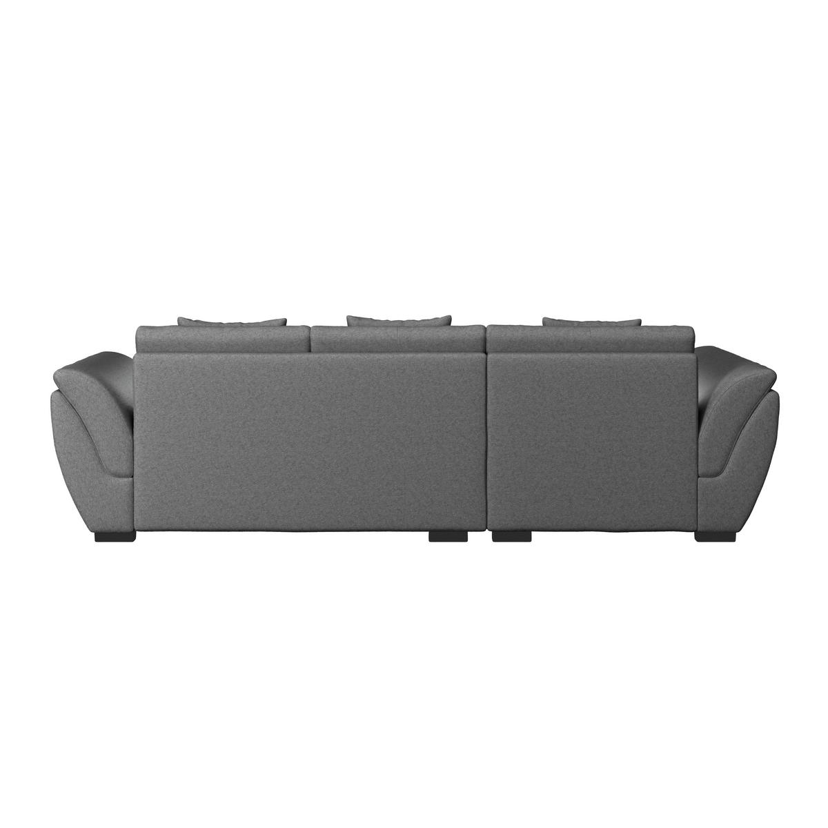 Ecksofa mit Schlaffunktion + Bettkasten Berisso Webstoff - Anthrazit/Schwarz, Design, Textil (187/278cm) - Ondega