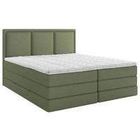 Boxspringbett mit Topper 200x220 cm Swing II K - Schwarz/Grün, Design, Holz/Holzwerkstoff (200/220cm) - MID.YOU