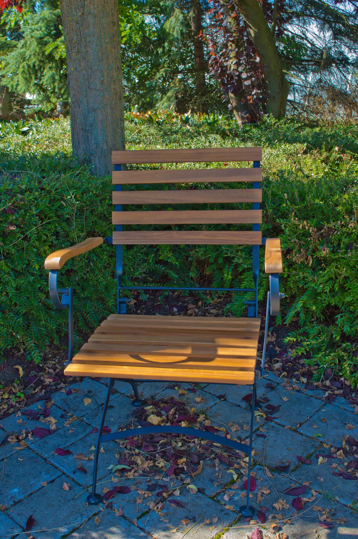 Gartenklappsessel-Set Acamp Lindau Klappsessel-Set - Anthrazit/Akaziefarben, Basics, Holz/Metall (55/89/58cm) - Gardenson