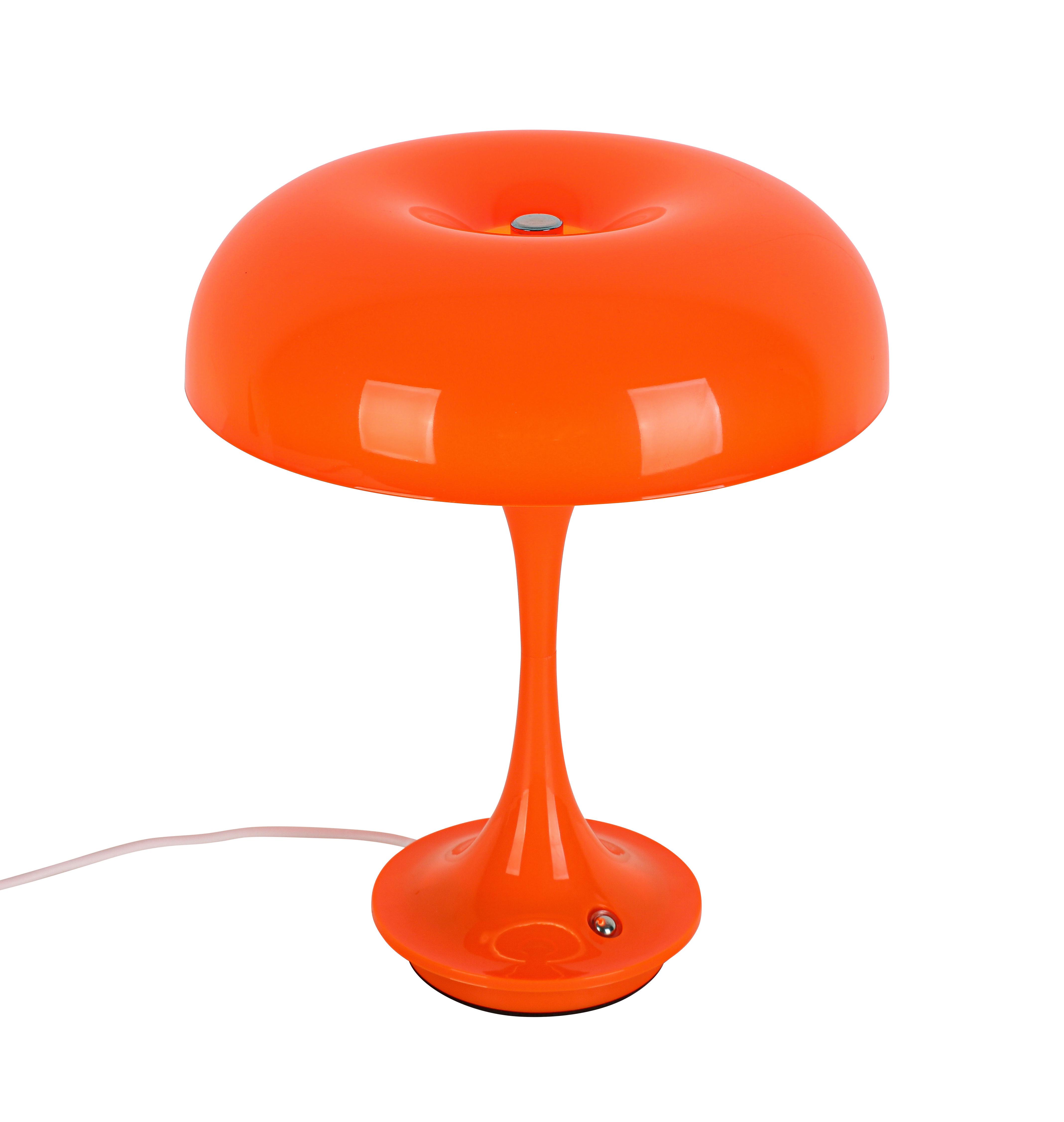 NABÍJATEĽNÁ STOLNÁ LAMPA RETRO - oranžová/chrómová, Modern, kov/plast (19,5/24cm) - Mömax