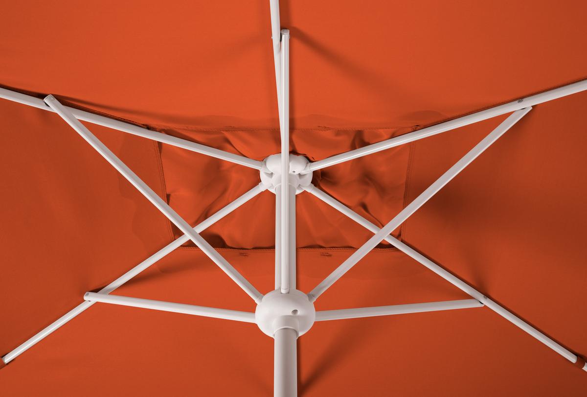 Sonnenschirm Oslo Bxhxt: 200x250x300 Cm Terracotta - Terracotta/Weiß, Basics, Textil/Metall (200/250/300cm) - Schneider