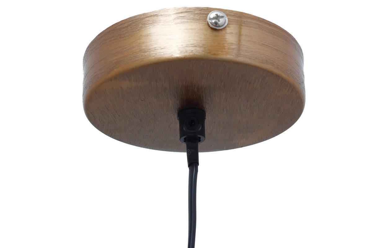 Hängeleuchte Art Deco H: 22,5 cm 1-Flammig - Kupferfarben, Trend, Metall (20,5/20,5/22,5cm) - Kayoom