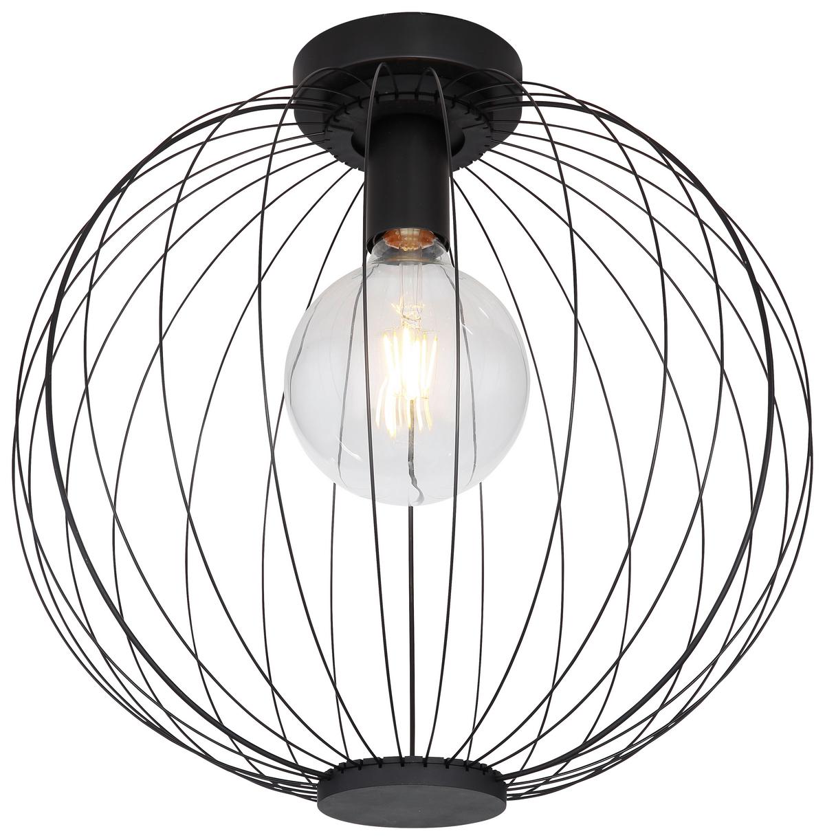 Deckenleuchte Roza Ø 40 Cm - Schwarz, Trend, Metall (40/37,5cm) - Globo