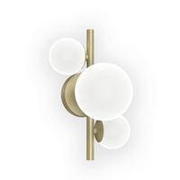 Wandleuchte Paloma Goldfarben L: 23 cm 3w - Goldfarben, Design, Glas/Metall (23/33/18cm)