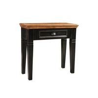 KONSOLENTISCH Mangoholz L: 80cm - Schwarz/Honig, Design, Holz/Holzwerkstoff (80/80/35cm) - MID.YOU