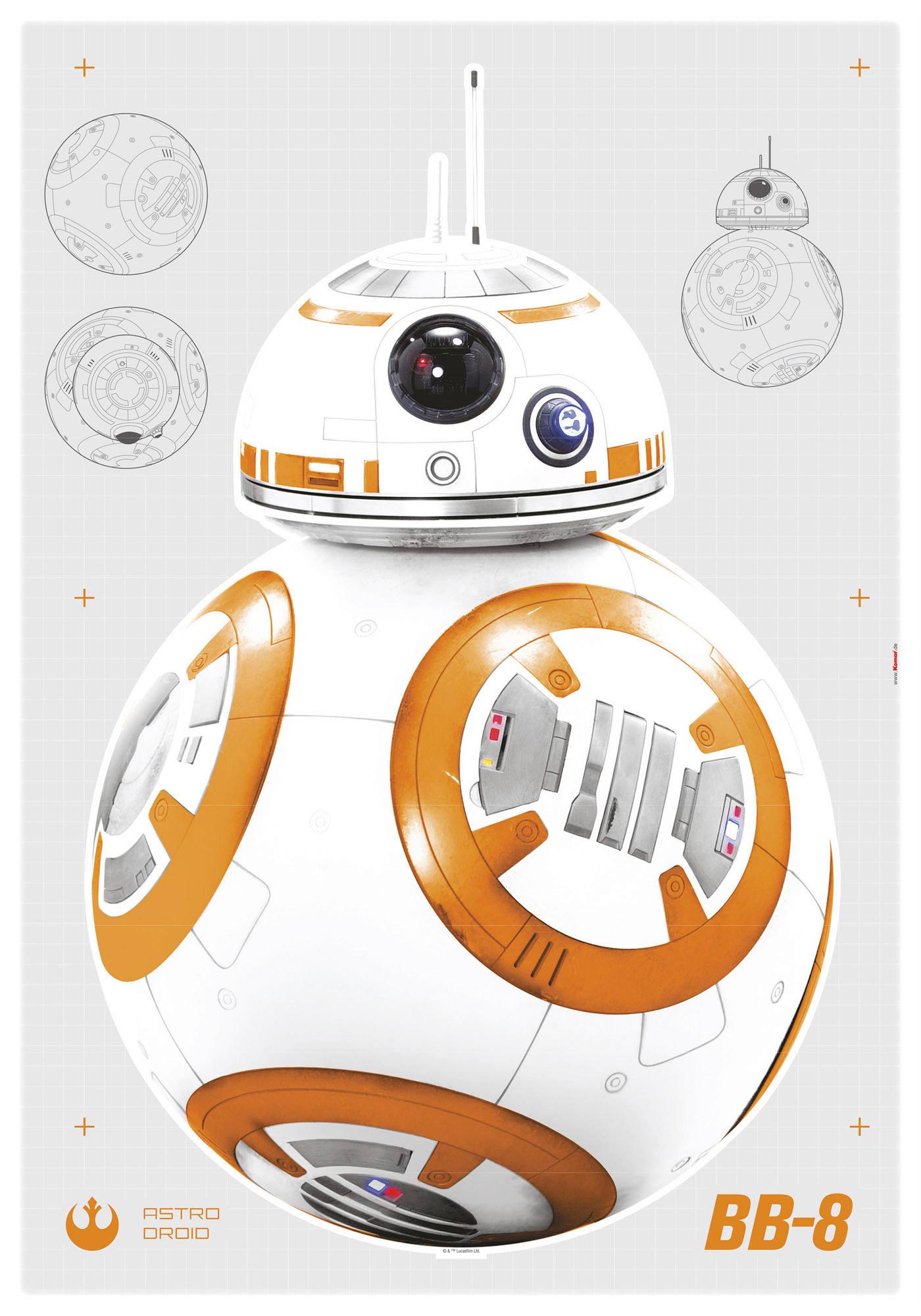 DEKOSTICKER Star Wars - Orange/Weiß, LIFESTYLE, Kunststoff (100/70cm)