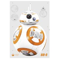 DEKOSTICKER Star Wars - Orange/Weiß, LIFESTYLE, Kunststoff (100/70cm)