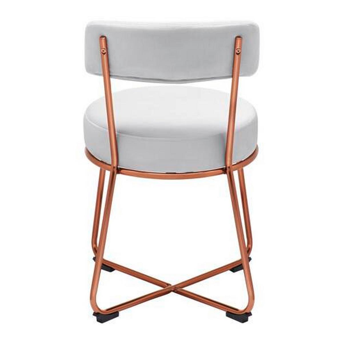 Jídelní židle PAMELA světlá šedá - světle šedá, Moderní, kov/textil (44/73/47,5cm) - Bessagi Home