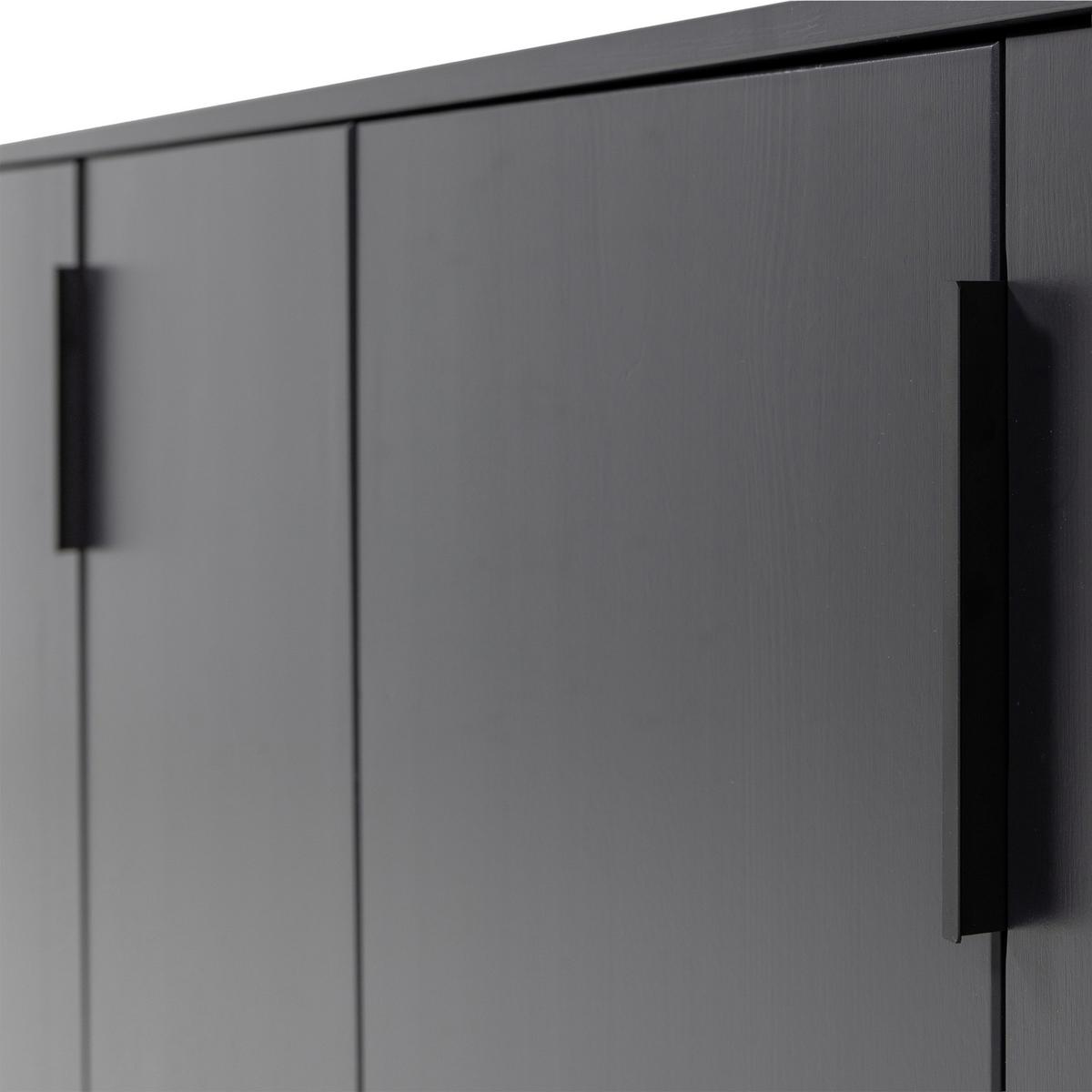 Sideboard Gunnar Schwarz B: 201 Cm - Schwarz, Design, Holz (201/85/44cm) - Livetastic