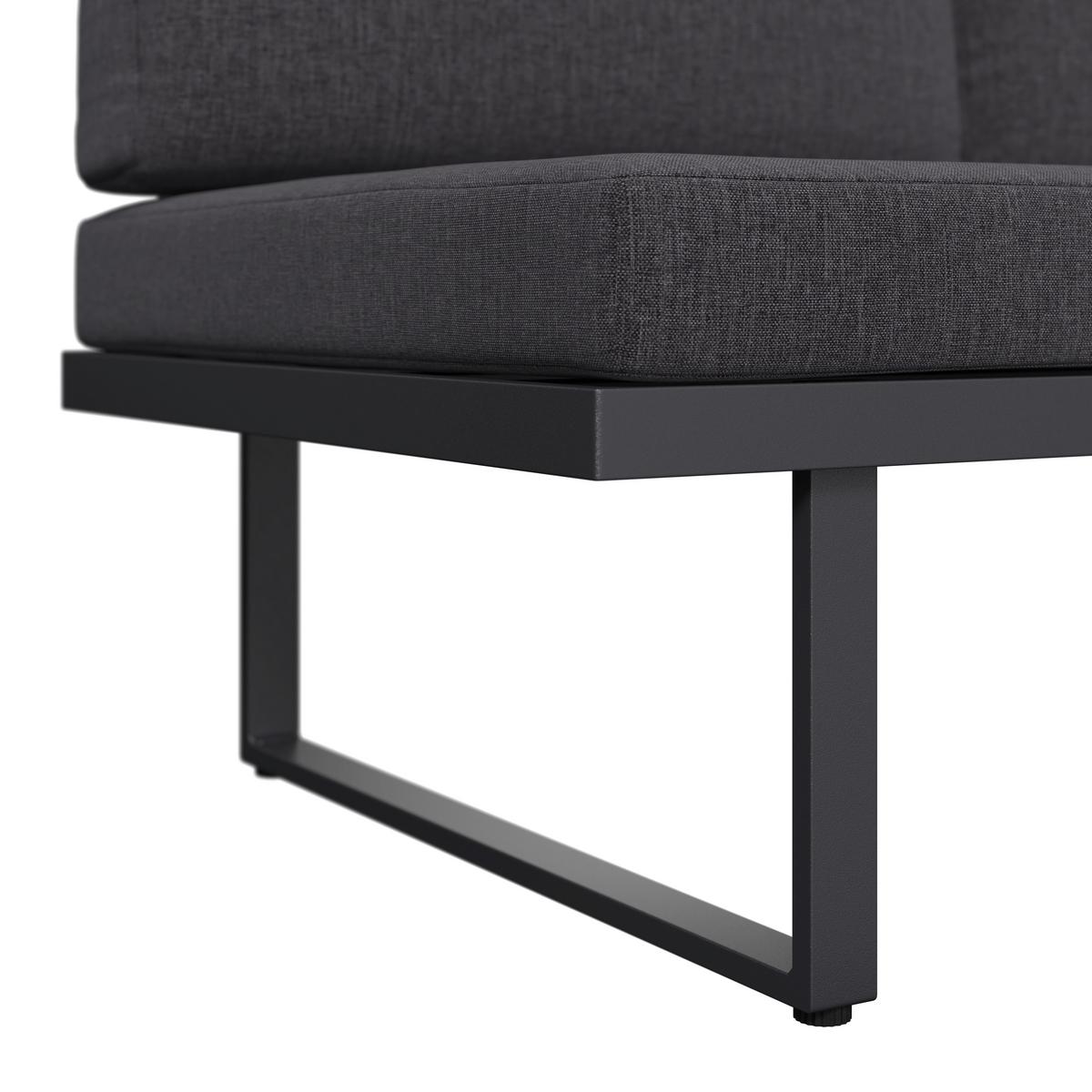 Loungegarnitur Montreal II - Dunkelgrau/Naturfarben, MODERN, Kunststoff/Textil (250/180cm) - Beldano