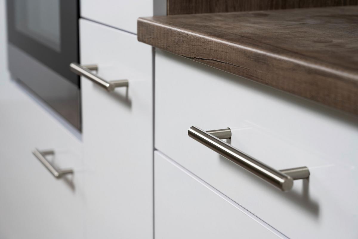 Küchenzeile mit Geräten B: 330 cm Eichefarben/Weiß - Eichefarben/Weiß, MODERN, Holzwerkstoff (330cm) - Respekta