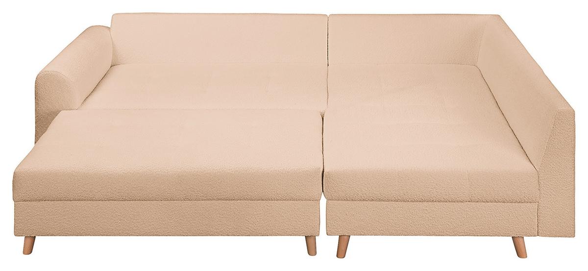 Ecksofa Ariella Beige S: 231x161 cm - Beige/Naturfarben, Design, Textil (231/161cm) - Livetastic