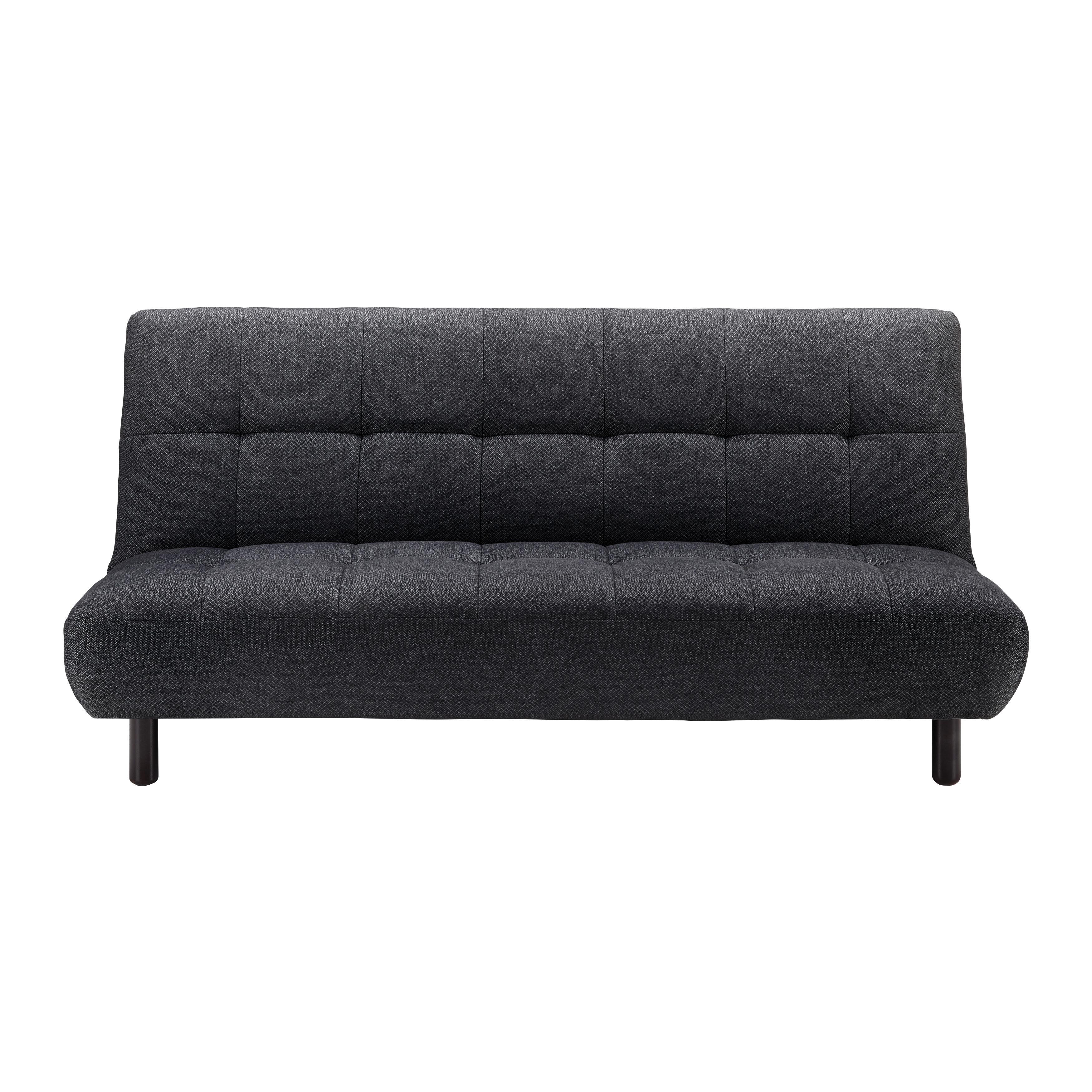 Rozkladacia Pohovka Camilla Tmavosivá - tmavohnedá/tmavosivá, Moderný, drevo/textil (186/90/106cm) - Bessagi Home