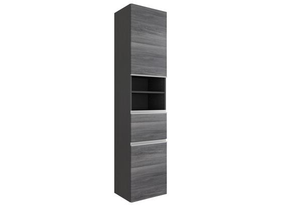 Hochschrank mit Soft-Close Arezzo B: 40cm, Graphit - Silberfarben/Graphitfarben, Basics, Holzwerkstoff (40/180/35cm) - MID.YOU Hochschrank mit Soft-Close Arezzo B: 40cm, Graphit - Silberfarben/Graphitfarben, Basics, Holzwerkstoff (40/180/35cm) - MID.YOU