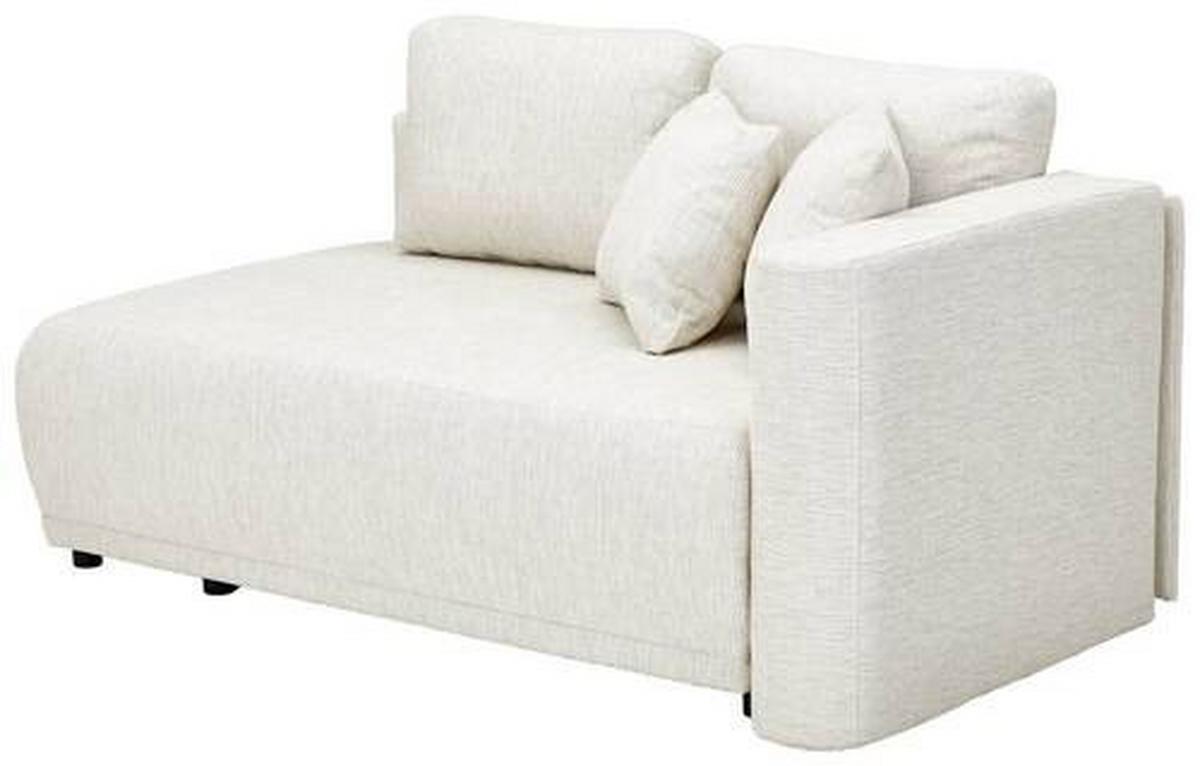 Recamiere Nello Sandfarben mit Schlaffunktion - Sandfarben/Schwarz, KONVENTIONELL, Textil (171/73/93cm) - MID.YOU