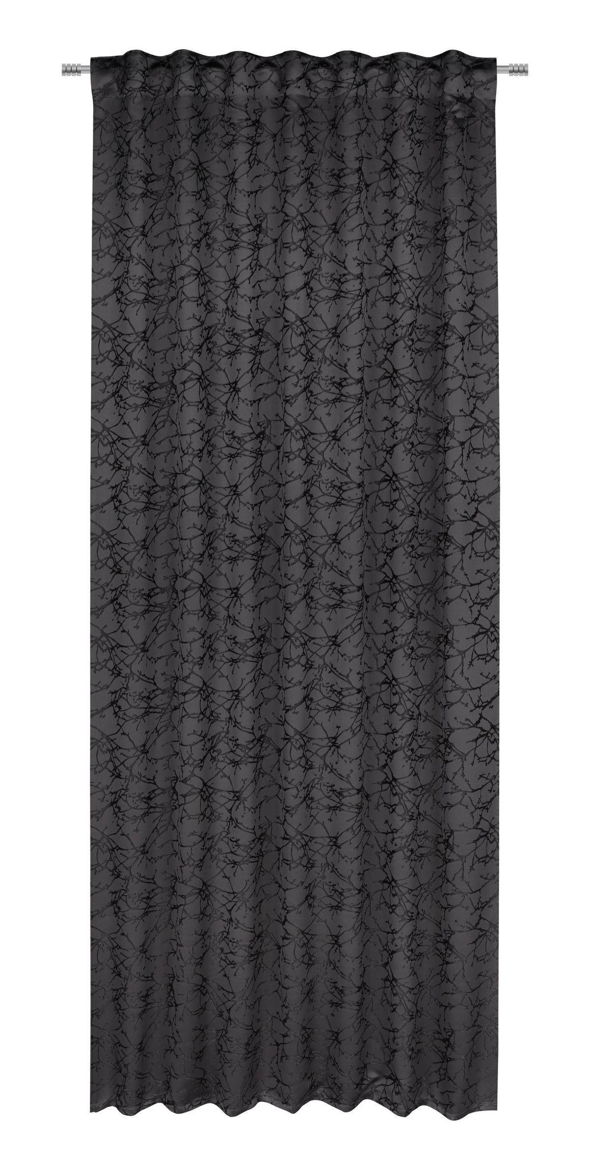 Vorhang mit Schlaufen und Band Sibel 140x245 cm Anthrazit - Anthrazit, ROMANTIK / LANDHAUS, Textil (140/245cm) - James Wood