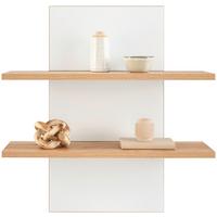 Wandboard Austin 75 Cm Eichefarben/weiß - Eichefarben/Weiß, Trend, Glas/Holzwerkstoff (75/81/22cm)