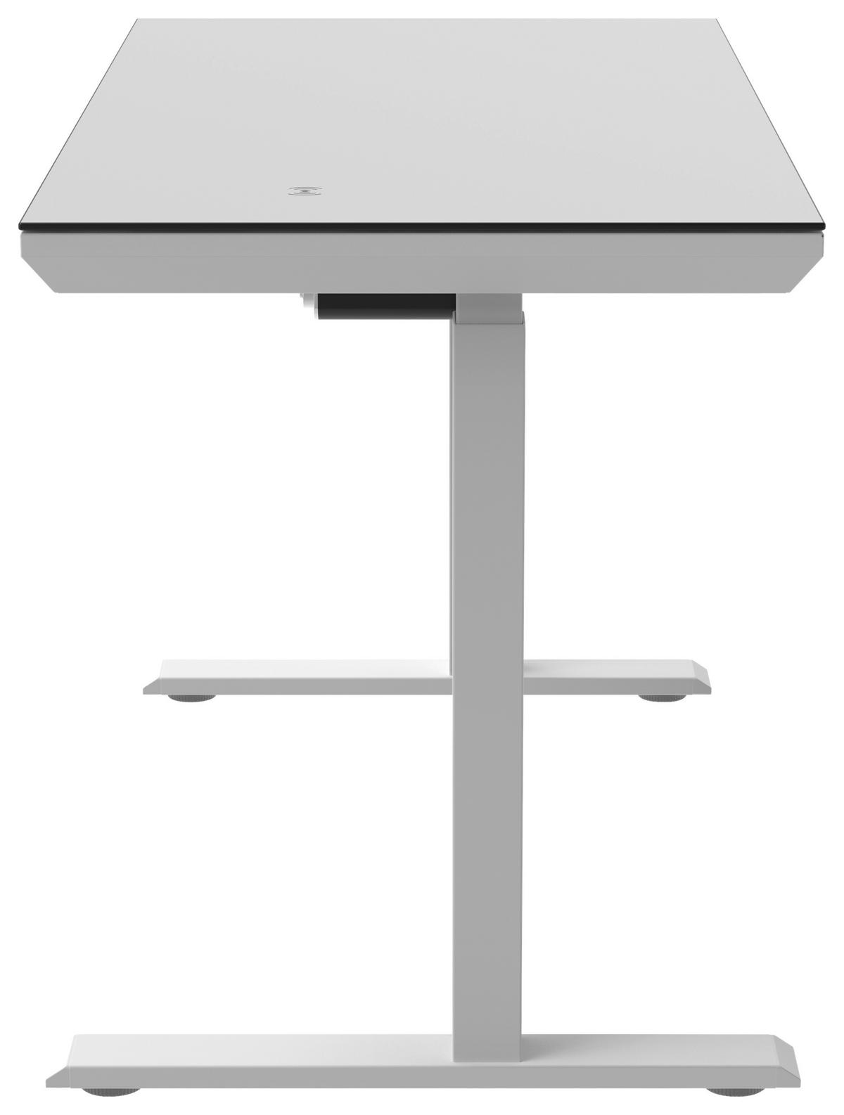 Psací stůl HARRY - bílá, Moderní, kov/kompozitní dřevo (120/72-120/60cm) - Mömax