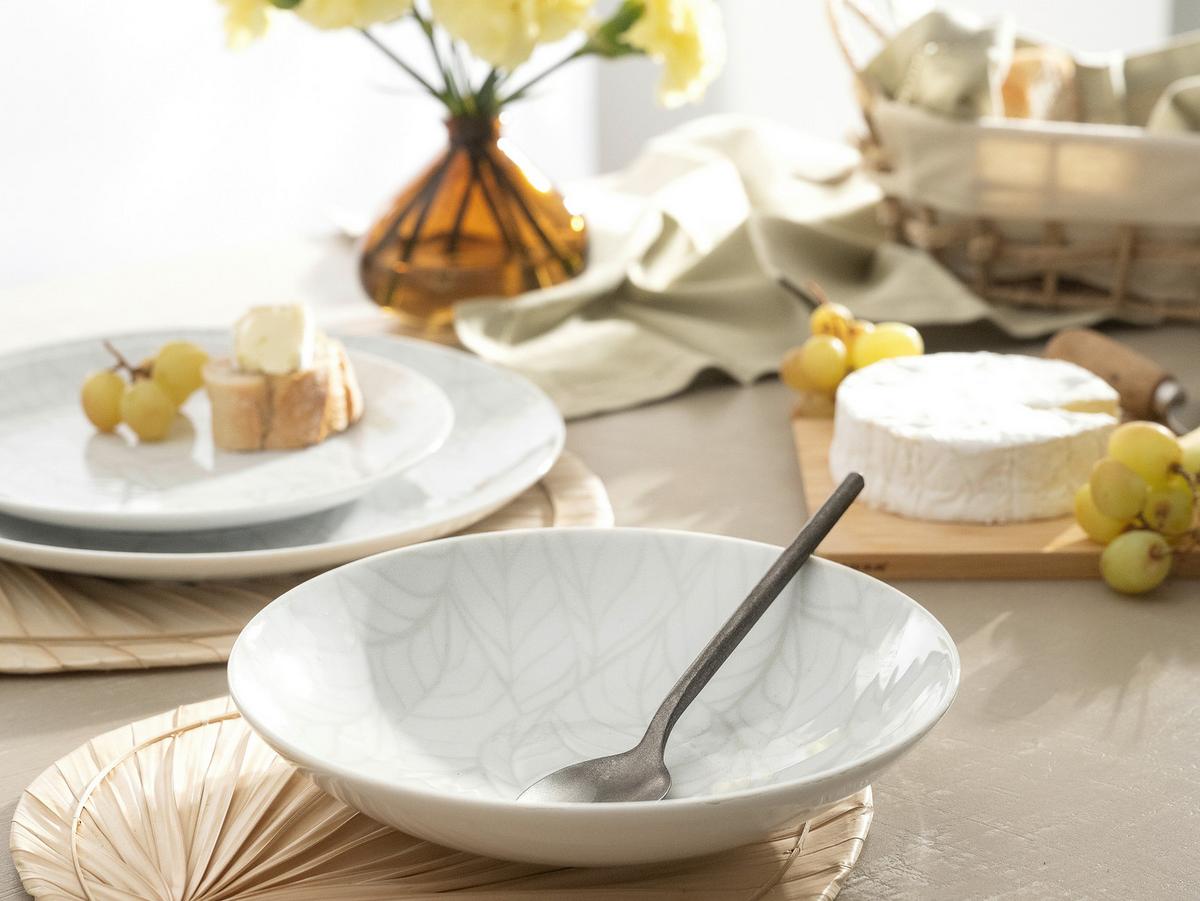 Tafelservice Keramik 4 Personen Geschirr Set - Multicolor/Weiß, Basics, Keramik - Creatable
