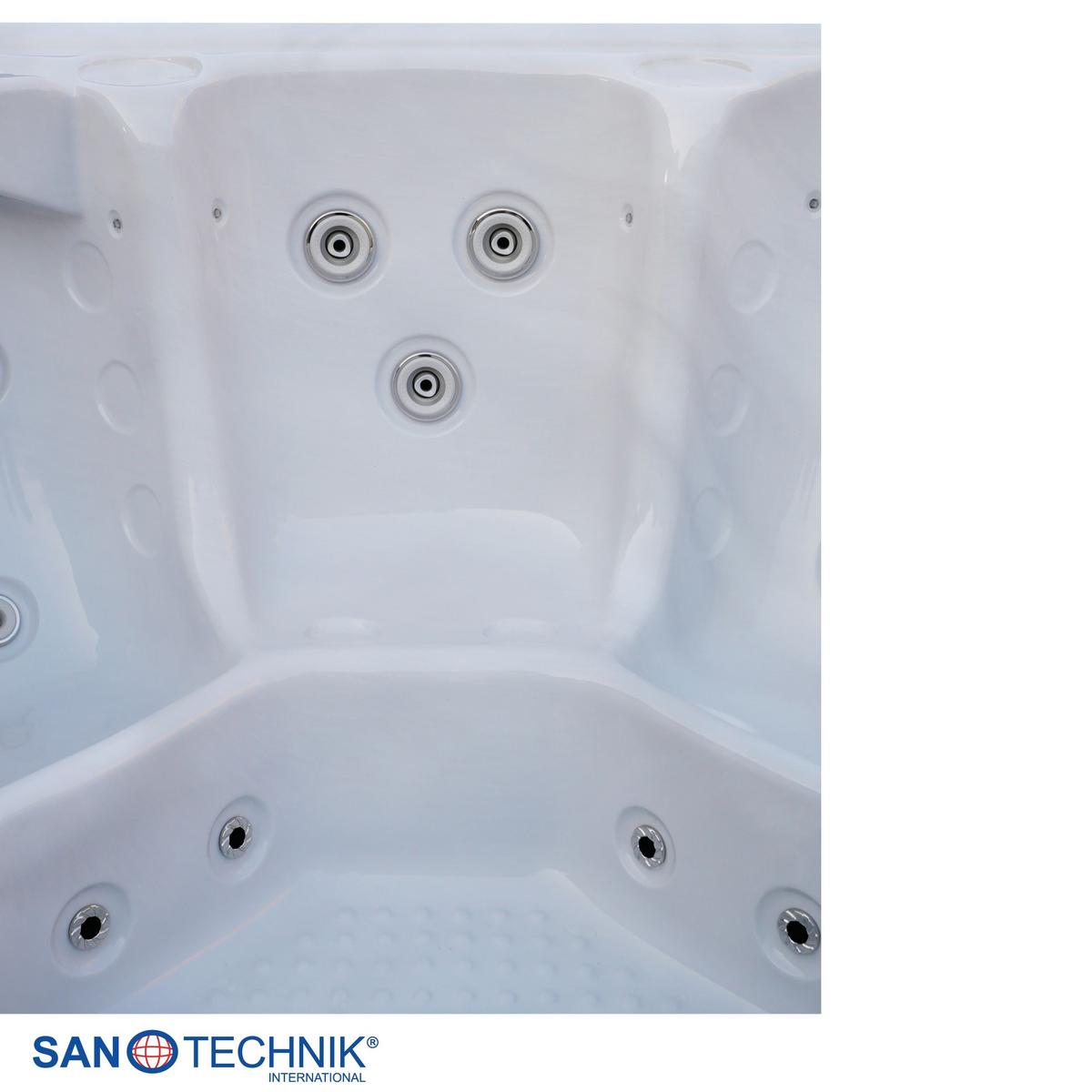 Whirlpool Kunststoff XXL1912 210x210x95 cm - Weiß/Grau, Basics, Kunststoff (210/95/210cm)