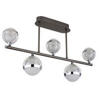 Led-deckenleuchte 56011-5d - Chromfarben/Klar, KONVENTIONELL, Kunststoff/Metall (65/11/37cm) - Globo
