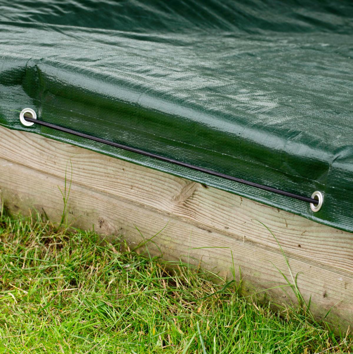 Sandkasten-Abdeckplane Grün Grün - Grün, Basics, Kunststoff (170/170cm)