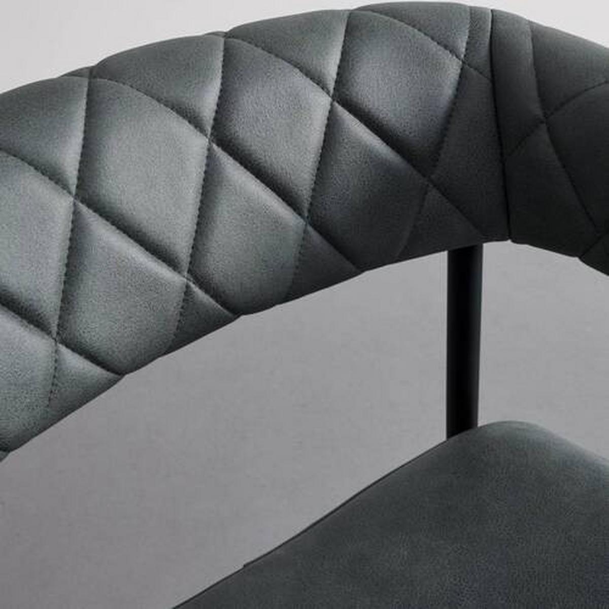 Stolička LANI zelená - čierna/sivá, Modern, kov/drevo (55/76/57cm) - Bessagi Home