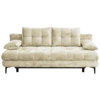 Schlafsofa Perla Creme B: 203 cm - Creme/Schwarz, KONVENTIONELL, Textil (203/94/96cm)