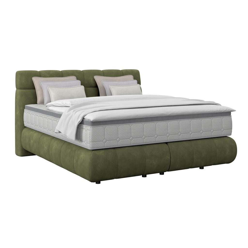 Boxspringbett Nobu Dunkelgrün, LF: 160x200 cm