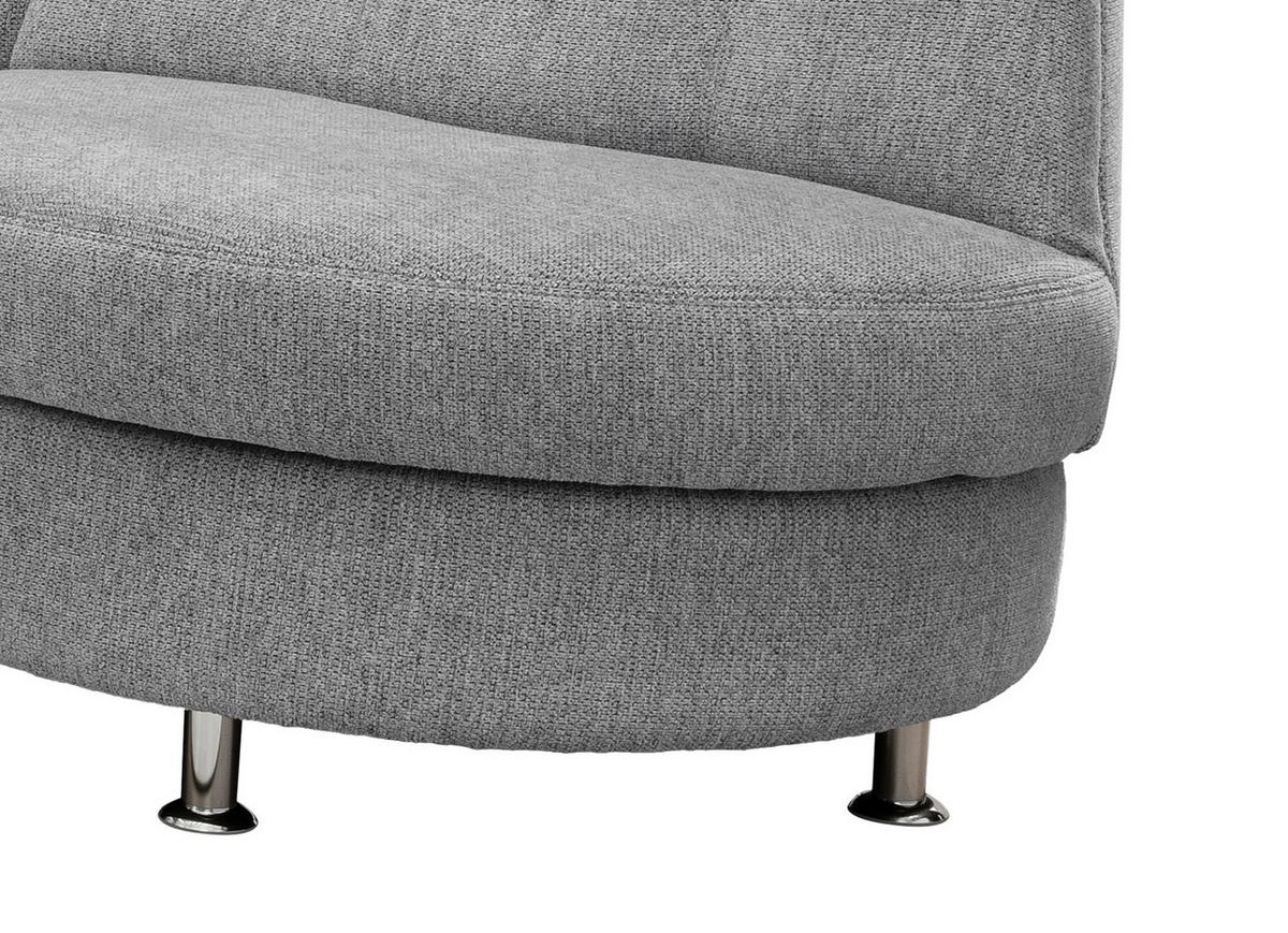 Ecksofa Mit Relaxfunktion Parole Silberfarben Chenille - Chromfarben/Silberfarben, MODERN, Textil (275/236cm) - Livetastic