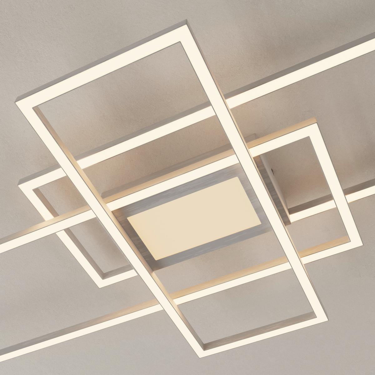 Led Mennyezeti Lámpa Christina - alumíniumszínű/nikkelszínű, Basics, műanyag/fém (45,8/100/6,4cm) - Luca Bessoni